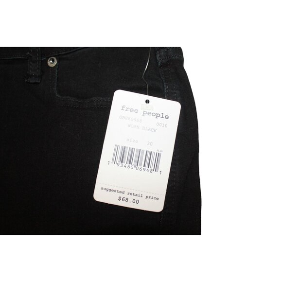 NWT Free People Womens "Worn Black" Denim Mini Skirt MSRP $68  Size 30 NEW - Picture 3 of 15